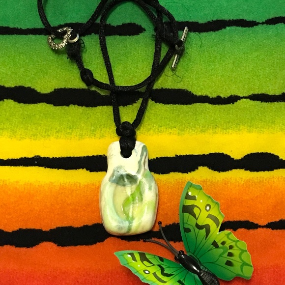 Ceramic One of a Kind Handmade Vintage Rare Unique Boho Necklace - Picture 14 of 16